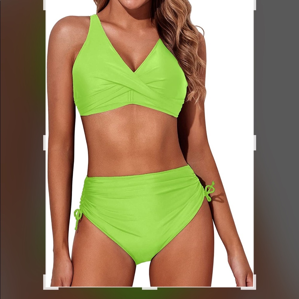 Womens neon green bikini